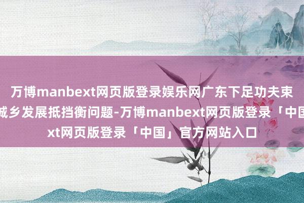 万博manbext网页版登录娱乐网广东下足功夫束缚西席的区域和城乡发展抵挡衡问题-万博manbext网页版登录「中国」官方网站入口