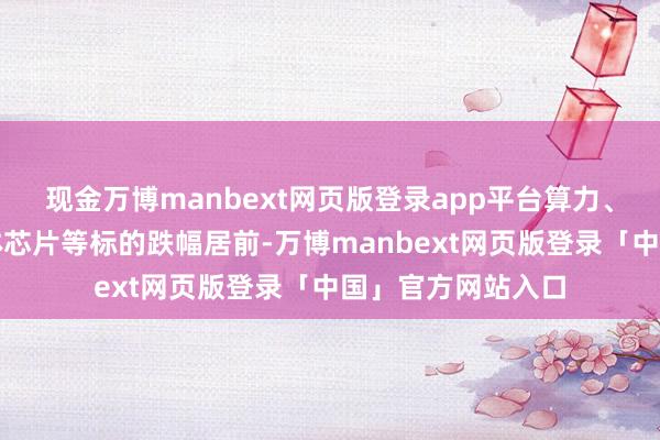 现金万博manbext网页版登录app平台算力、豪侈电子、半导体芯片等标的跌幅居前-万博manbext网页版登录「中国」官方网站入口